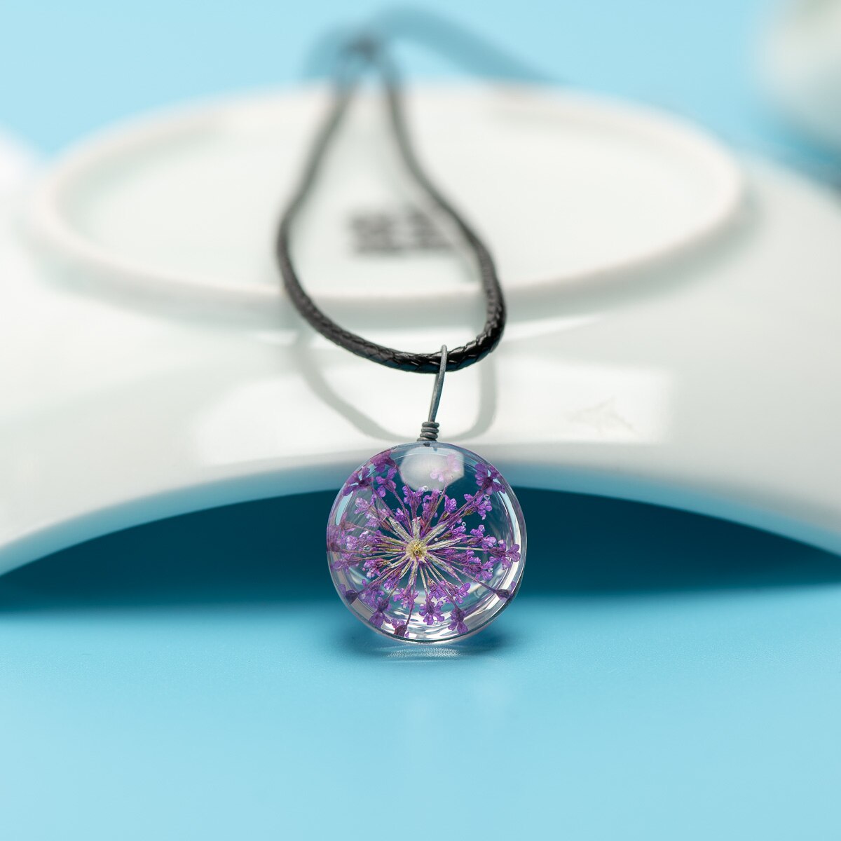 Blume in Glas halskette Anhänger glas Ball halsketten Klassische stil Schmuck # DY513: DY512