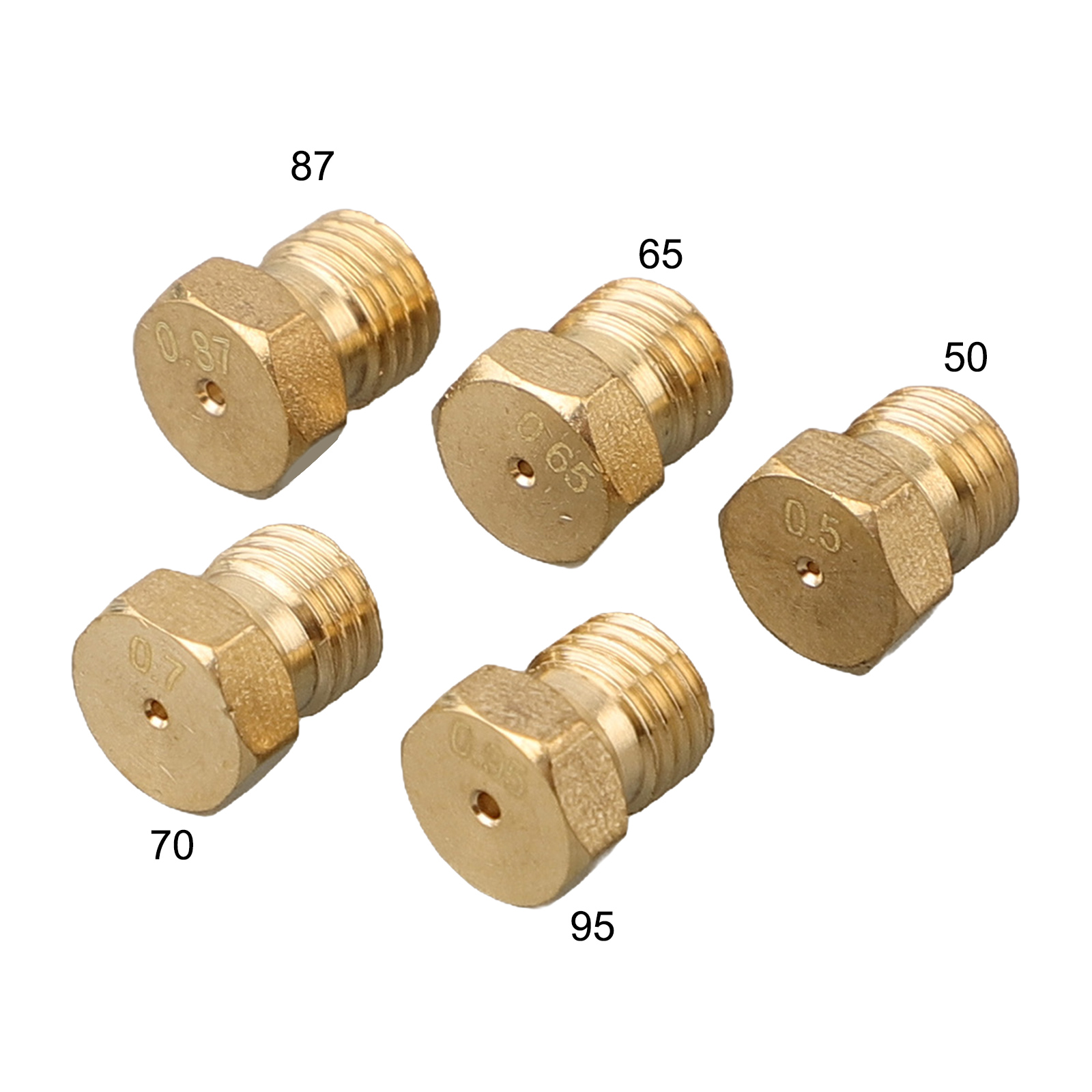 5/20PCS Propane Gas Nozzles 0.5mm Orifice Brass Jet Nozzle Propane Burner Orifice Kit Grill Replacement Parts LP Gas M6*0.75mm: plum