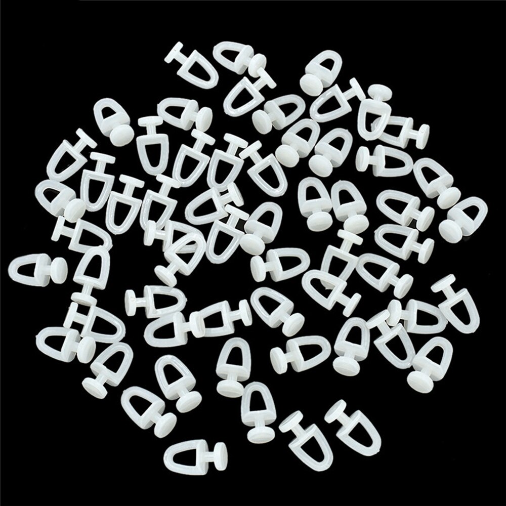 100 stk plast skinne gardin krok ruller gardin skinner tilbehør