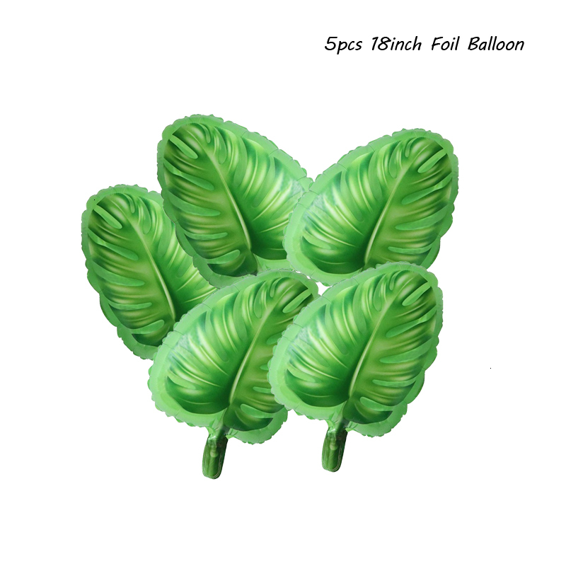 Green Palm Leaf Balloons Green Ballons Tropical Hawaii Party Baloons Safari Party Balon Jungle Theme Animal Birthday Balloon