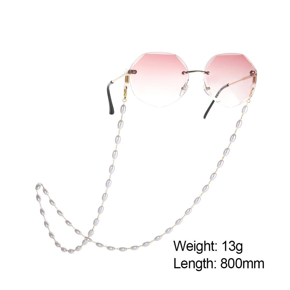 Skyrim Chic Pearl Beaded Glasses Chain for Women Sunglasses Chains Lanyards Neck Strap Rope Reading Eyeglasses Cord Holder