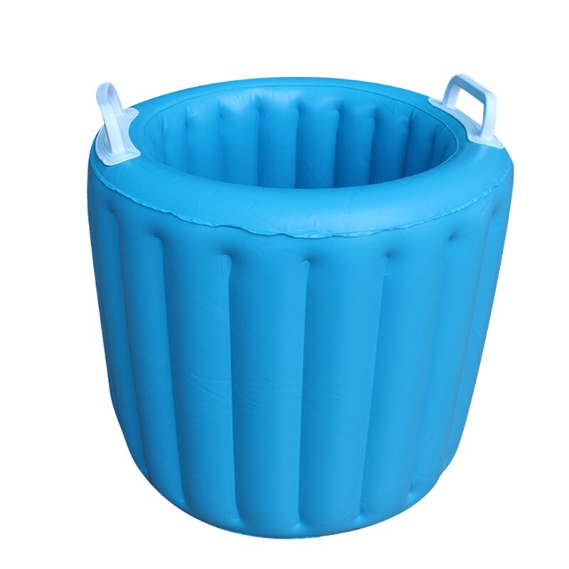 066B Summer Swimming Pool Vacation Inflatable Ice Bucket Kids Rellieve Boredom Storage Bucket: blue