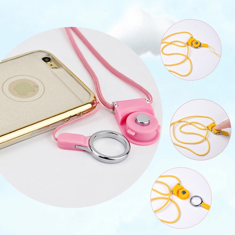 Correa de teléfono móvil multifunción para iPhone X, 8, 7, 6, 6s, Samsung Galaxy S9, S8, S7 Edge, cuerda colgante para el cuello, decoración del teléfono