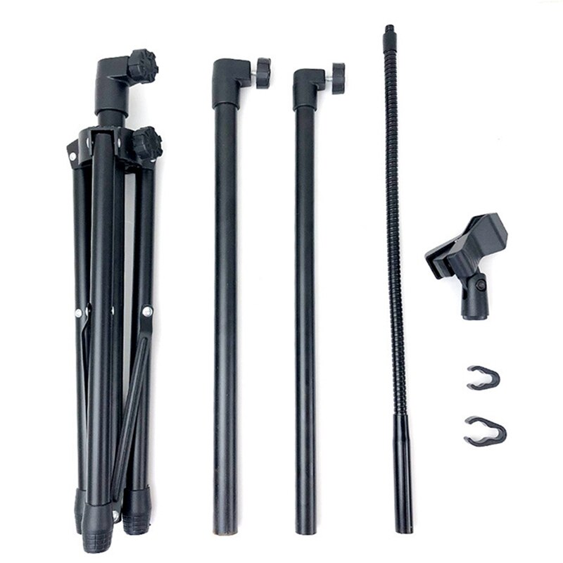 -1 Set Height-Adjustable Microphone Stand, Stage Hosting Microphone Stand, Floor Tripod Gooseneck Microphone Stand