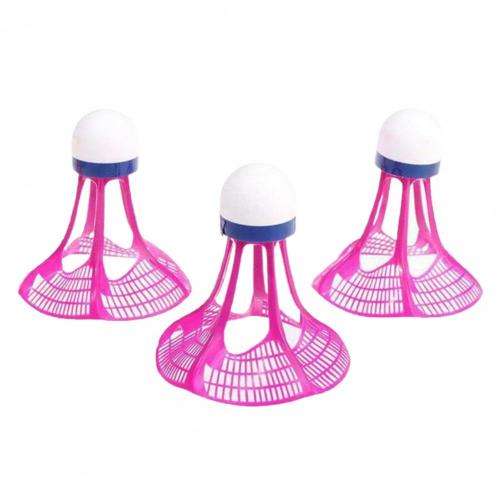 3Pcs Winddicht Plastic Nylon Badminton Ballen Volwassen Student Gym Fitness Tools Sport Training Indoor Outdoor Shuttles: Paars