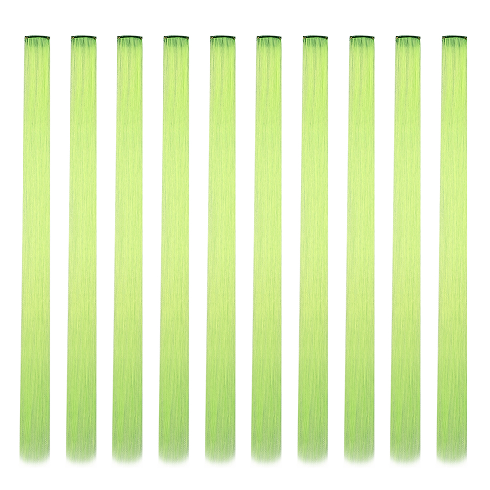 Synthetische 10 Stuks Steil Hair Extensions Clip In Haarstukjes 22 Inch Hightlight Kleurrijk Haar Voor Vrouwen Feest Cosplay: 4/27HL