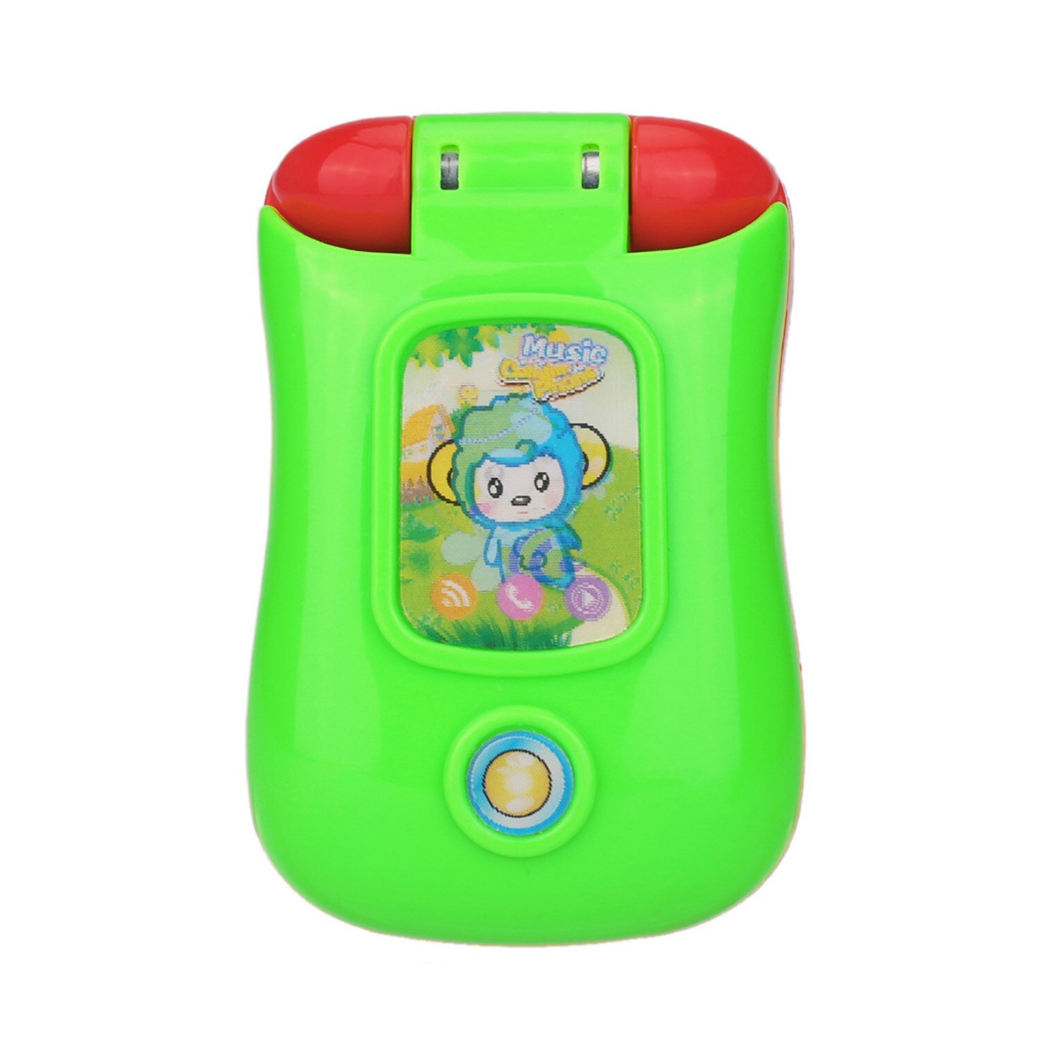 Grappige Leuke Simulatie Flip Mobiele Mobiele Telefoon Educatief Speelgoed met Spiegel Lichten Muziek voor Kinderen Kinderen Verjaardag Kerst Cadeau