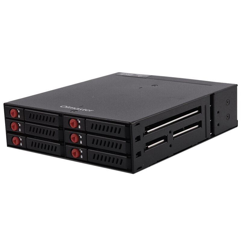 Oimaster-compartimento de armazenamento de dados para disco rígido, 6 compartimentos, armazenamento de dados para 2.5 unidades, ssd sata, hdd, costas de computador, caso, servidor