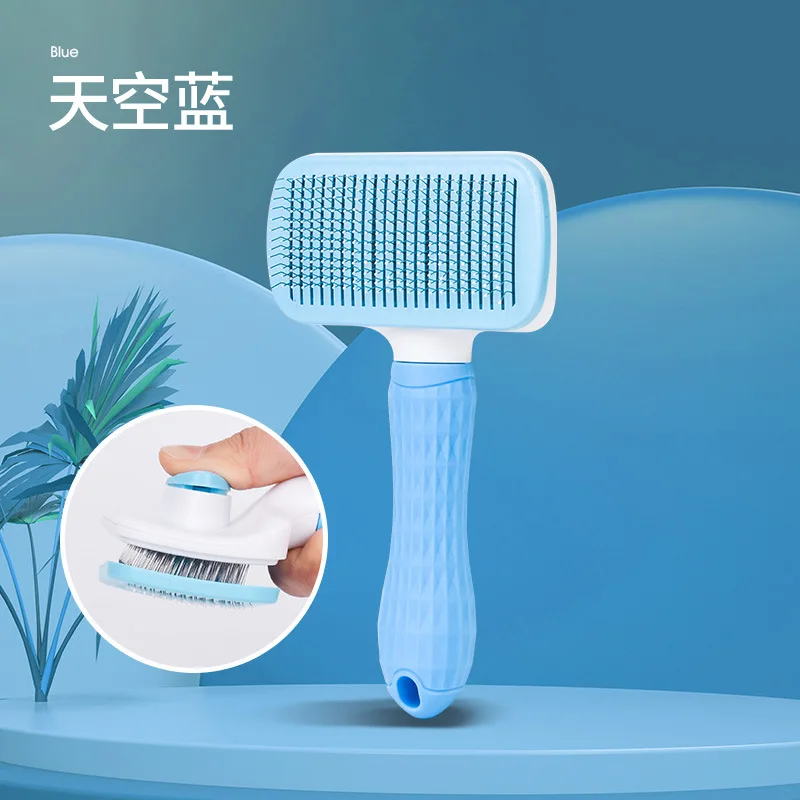 Hundehårbørste til katter, kam til kjæledyrhårfjerning, børste til hunder, katter, valper, kattunger, stellverktøy, hundetilbehør, kjæledyrutstyr