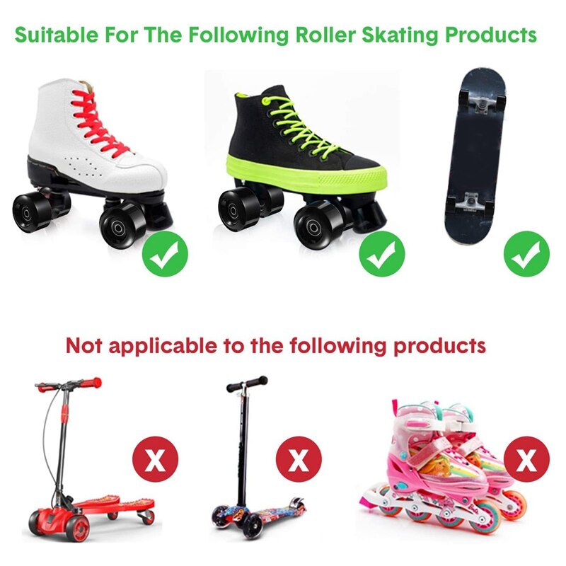 8 stück Rollschuh Räder Quad Rollschuhe Ersatz draussen Quad Rollschuh Räder mit Schlittschuh Rolle