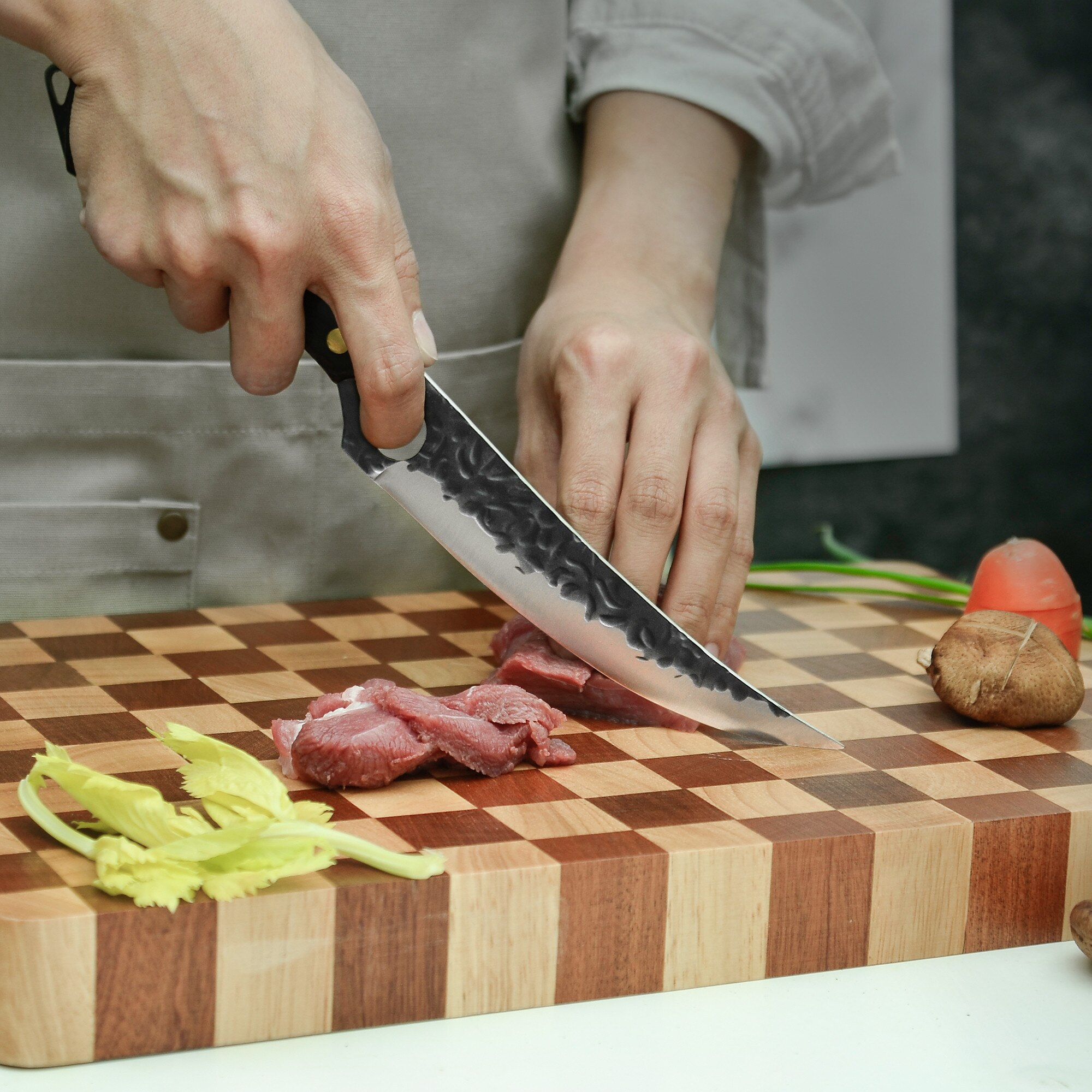 6'' INCH Slicing Boning Fillet Knife High Carbon Chef Full Tang Stainless Steel Steak Utility Wood Handle Box Cooking Tool