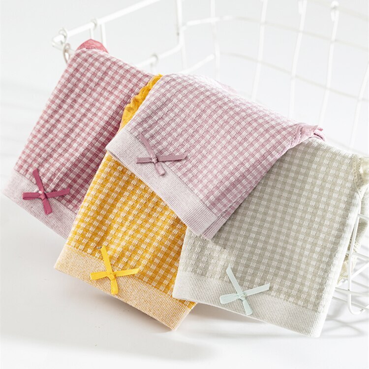 2pcs-plaid-girls-briefs-underwear-spandex-stretchy-vicedeal