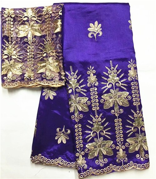 Wrapper George fabric nigerian lace fabrics silk fabric royal blue George Lace Fabric With Sequin tule lace: LX1500610G1