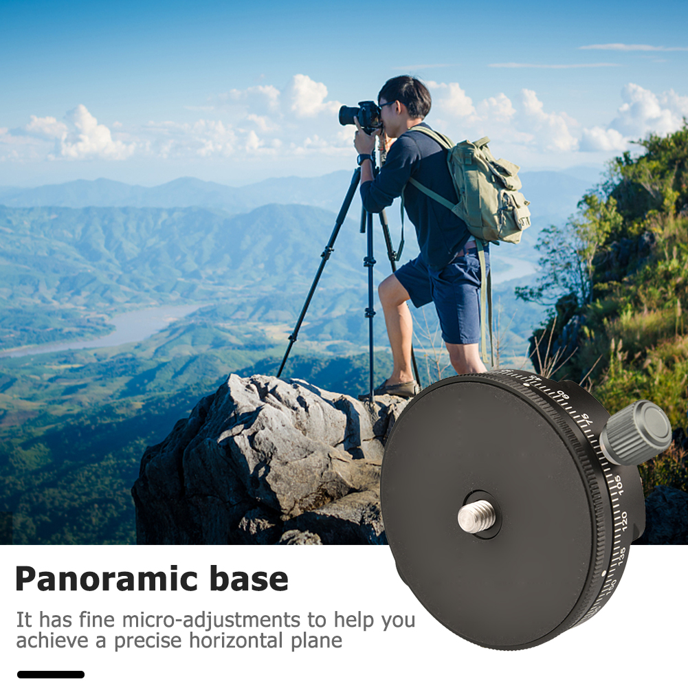Rotating Ballhead Panoramic Tripod Head Camera Stabilizer Leveling Adapter Lp-60 Arca-Type Circular Translation Base Plate