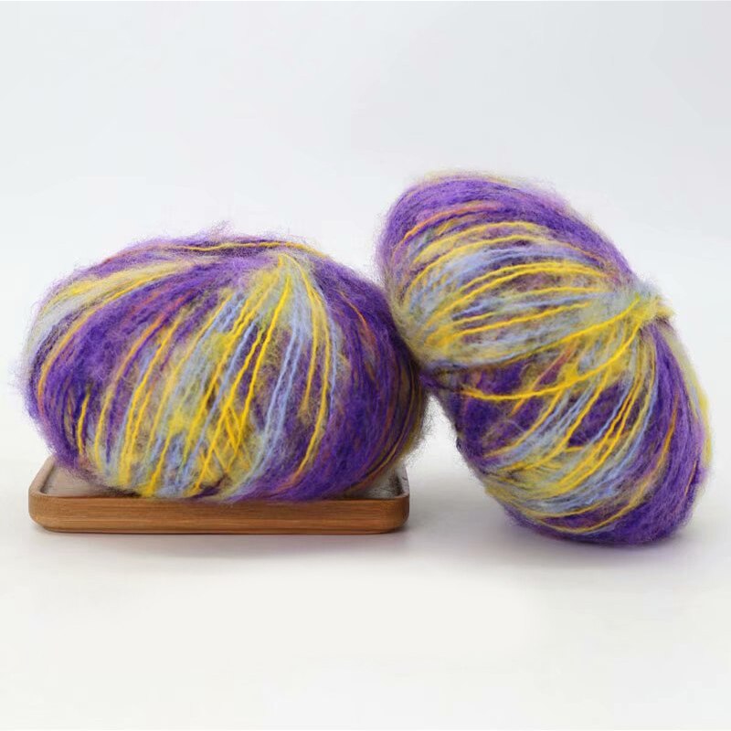 25g 14 couleurs fil de laine coloré pour tricoter Segment teint 1 brin à la main fils au Crochet pour tricoté chapeau écharpe pull