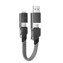 Lightning OTG Micro USB TYPE-C 60W Fast Charging Data Cable Keychai's 4-in-1 Multifunctional Fast Charging Cable Keychain PD