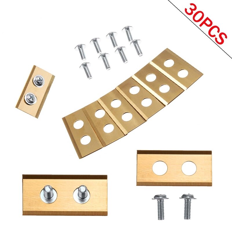 30Pcs Titanium Coated Robot Grasmaaier Vervanging Messen 18x36mm