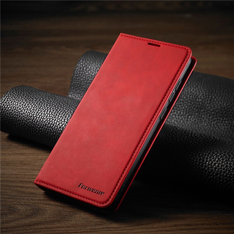 Luxe Lederen Case Voor Samsung A52 Flip Portemonnee Coque Voor Galaxy A72 A52 5G Cover Kaarten Sterke Magnetische Stand telefoon Tassen Fundas: For Galaxy A52 4G 5G / Red