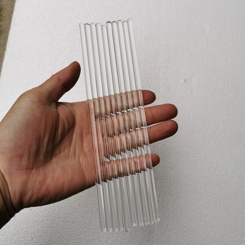 10 stk / mye 6.0*200mm rund glasspinne uten hullprisme diy lysekrone krystaller lampe hotell og gjesterom belysningstilbehør