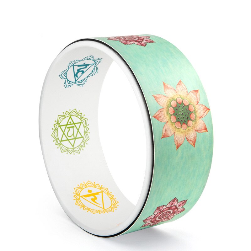 Lotus PU Yoga Wheel Workout Equipments Pilates Yoga Wheel Yoga Circles Gym Workout Back Training Tool For Bodybuilding Fitness: green