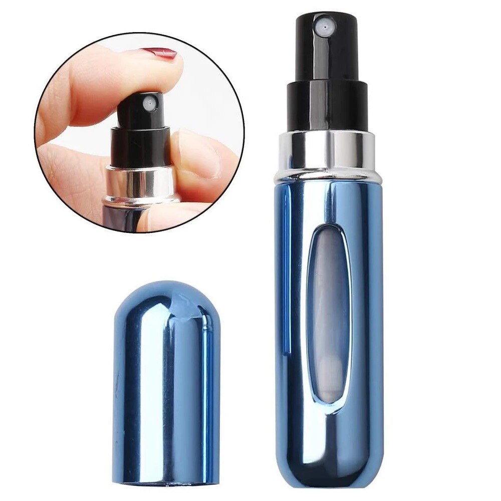 Mini flacon de parfum rechargeable par le bas, 1 pièce, 5ml 6ml, tête de presse, Portable, voyage, petit échantillon, flacon vaporisateur liquide