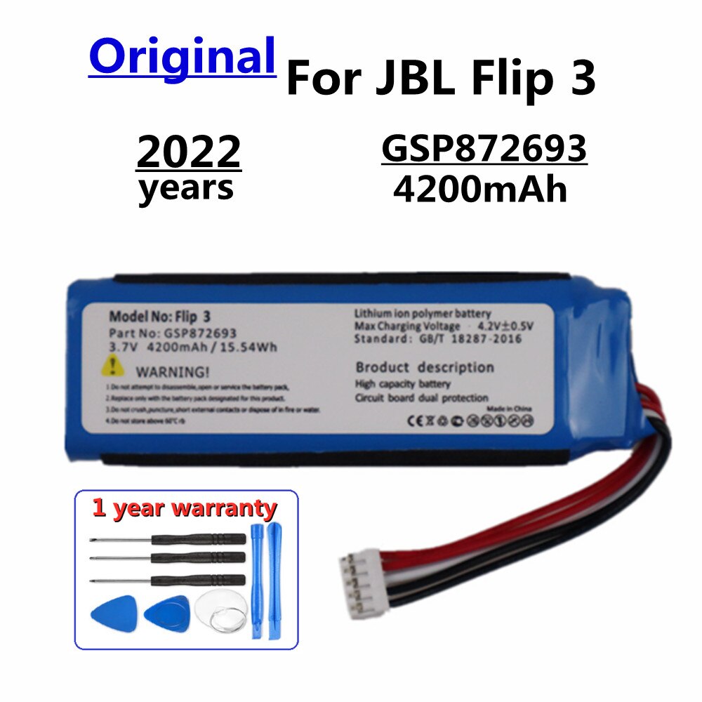 2022 Original Speaker Battery For JBL Charge Flip Pulse Xtreme 2 3 4 5 For Harman Kardon Go Play Onyx Mini Replacement Battery: Flip 3