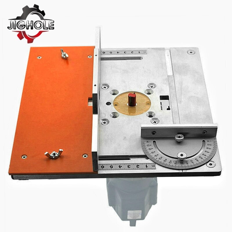 Workbench Table Saw Angle Miter Gauge and Aluminium Router Table Insert Plate Electric Wood Milling Flip Board Woodworking Tools