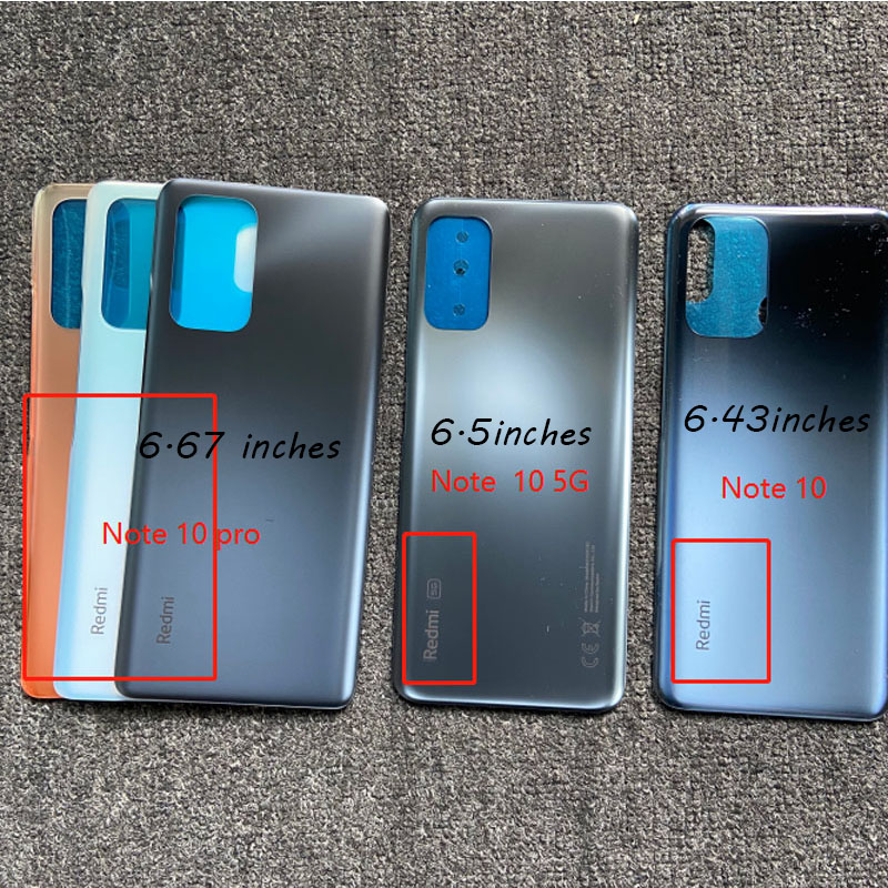 Battery Cover For Xiaomi Redmi Note 10 Pro 5G Max Back Housing Glass Rear Door Case Panel With Adhesive Sticker