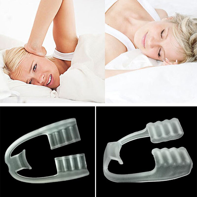 2Pcs Siliconen Mond Guard Sleep Aid Tanden Slijpen Molaire Bruxisme Elimineren Slaap Steun Tanden Grijns Boksen Ring Siliconen Mond guard: 2pcs