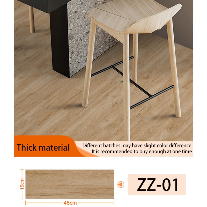 10Pcs Floor Sticker Waterdichte Pvc Hout Textuur Decoratieve Tegel Stickers Thuis Board Decor Slaapkamer Woonkamer Diy Kamer Renovatie: ZZ-01