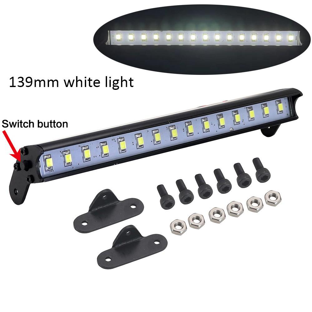 Barre lumineuse Led pour toit de voiture Rc, projecteur 53-149mm pour 1/10 Trxxas Trx4 Defender Trx6 G63 Axial Scx10 D90 Rgt Yikon chenille: Bourgogne