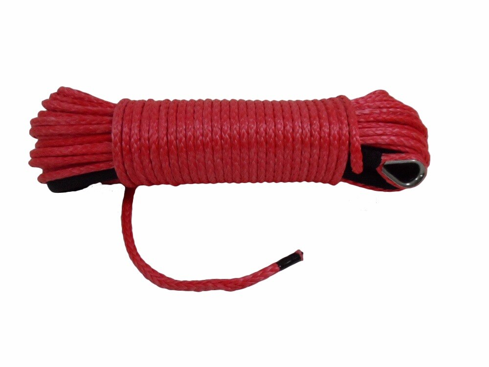 Rood 6mm*15m synthetisch touw, off-road touw, atv lierlijn, boot liertouw 6mm, lierkabel