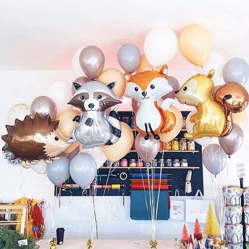1 stücke Große Luftballons Tiere panda Fuchs Glücklich Geburtstag festival Dschungel Party Kinder Baby Dusche Dekorationen Helium Ballon