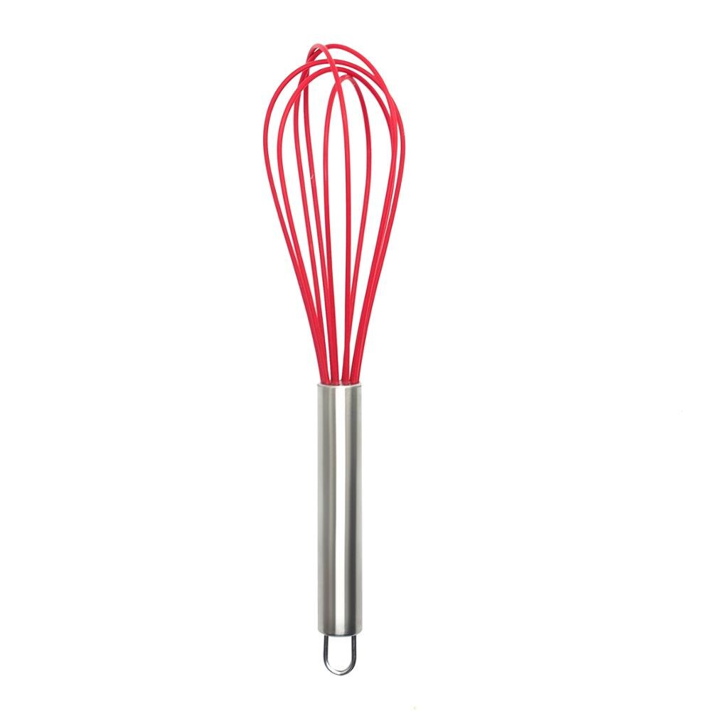 Red/Black Heat-Resistant Silicone Cookware Nonstick Cooking Tools Kitchen Baking Tool Sold Separately Kitchen Accessories: Eggbeater red