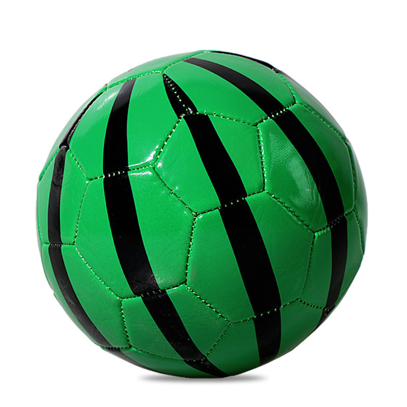 Size 2 Kids Football Soccer Ball Inflatable Training Balls for Children Outdoor Play Kid Sport Match Watermelon Pattern: green
