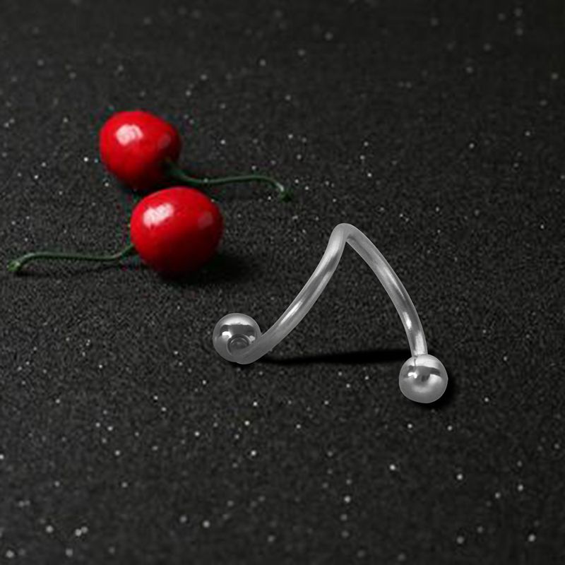 Stainless Steel Flexo Twist Helix Cartilage Ring Earring Piercing Lots Silver