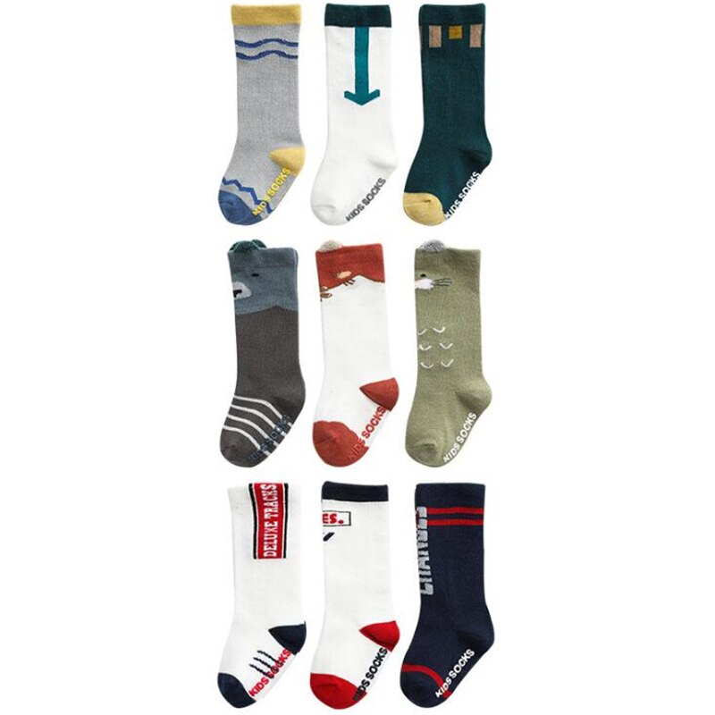 1 para 0 robić 24M Słodki lis skarpety dziecięce antypoślizgowe z uchwytami długie skarpetki bawełniane dla niemowlę dziewczynki chłopcy noworodka skarpety robić kolan 2020