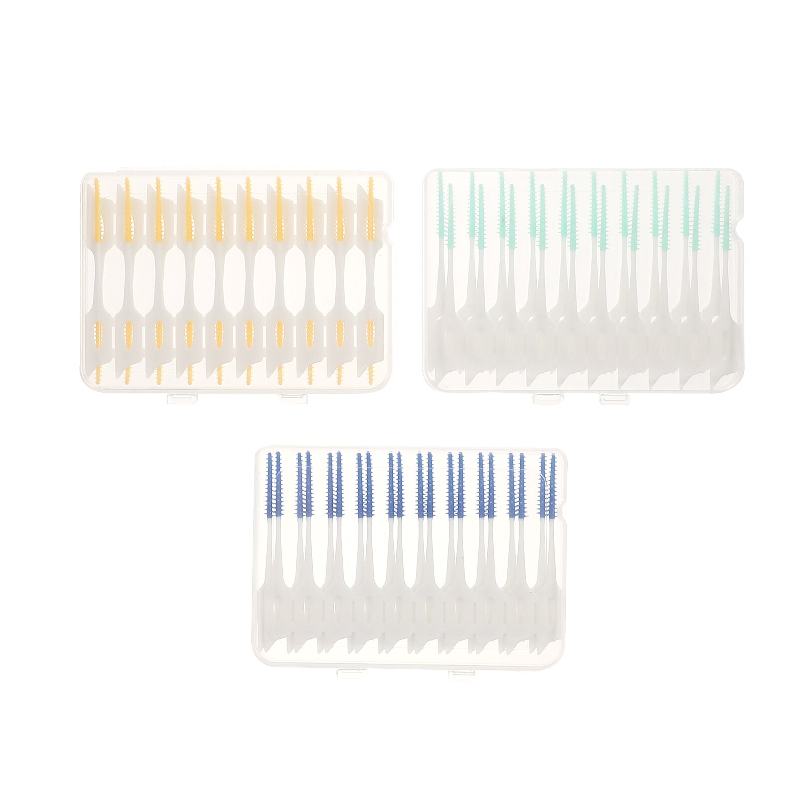 3 Boxes 60pcs Interdental Brushes Silicone Interdental Brushes Practical Inter-dental Brushes