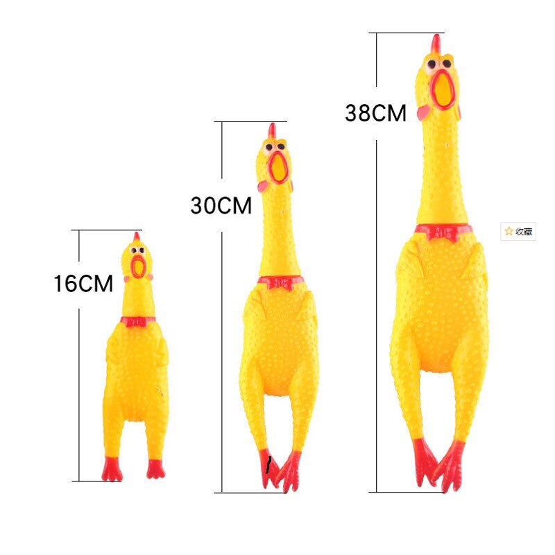 Pet dog toy screaming chicken screaming chicken dog molars yellow rubber chicken dog chew toy durable and funny buzz: 30cm