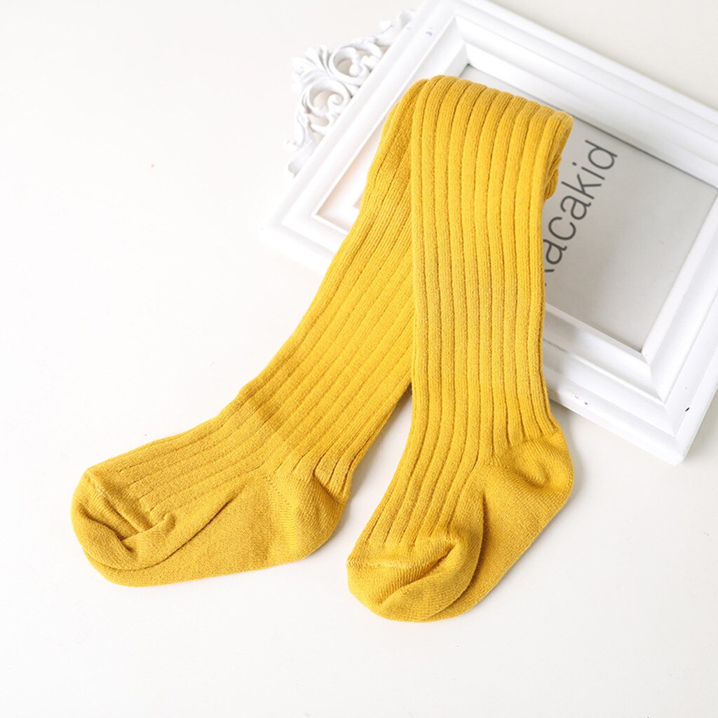 Kids Peuters Meisje Gestreepte Sokken Knie Hoge Lange Zachte Katoen Kant Baby Sokken Kids Veelkleurige Kids Outdoor Dagelijkse Herfst sokken: Geel / 3M