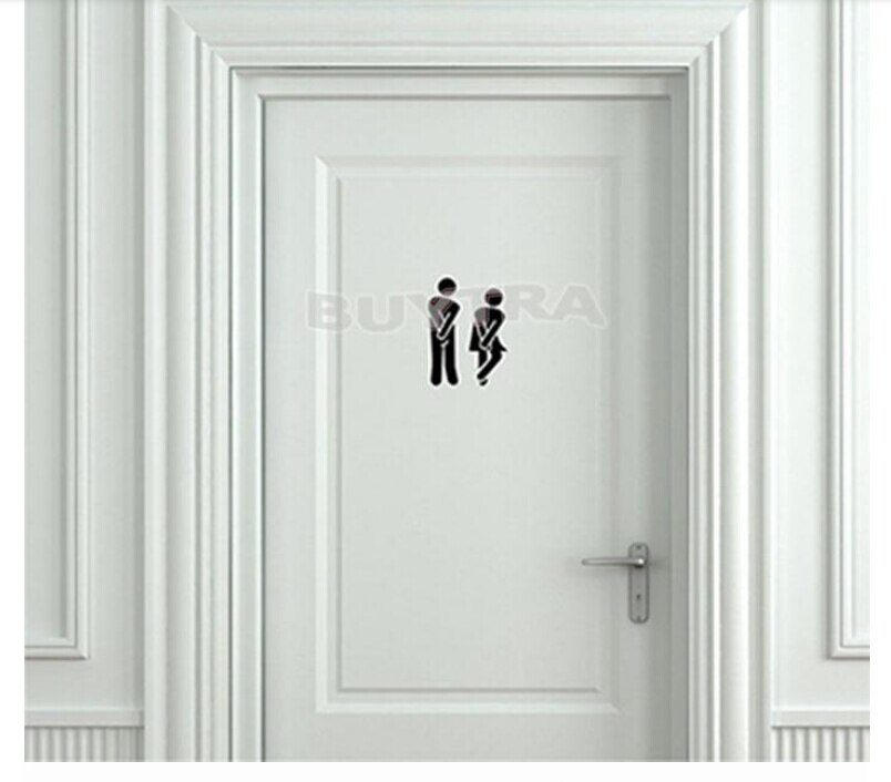 Muur Stricker Grappige Wc Deur Stickers Badkamer Deur Teken Home Decoratie Ornamenten Supply