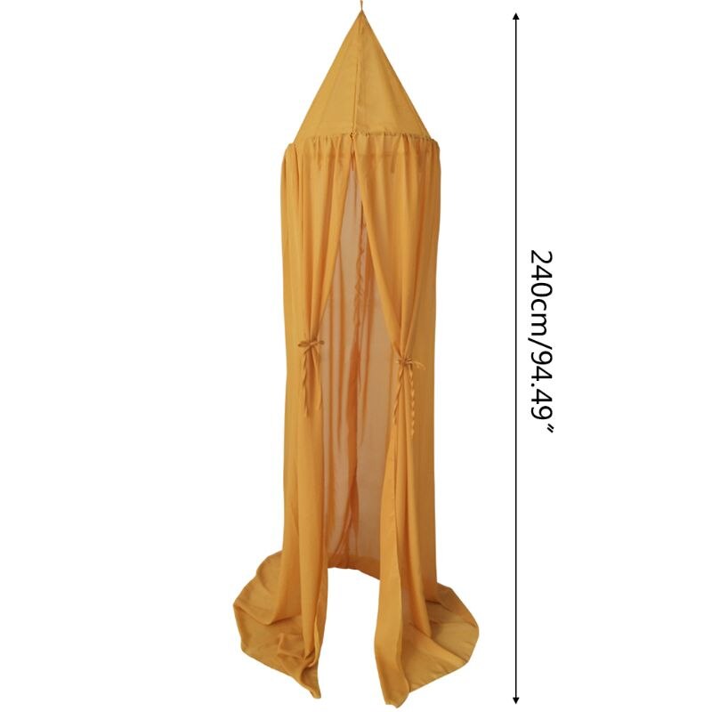 Bébé lit en mousseline de soie moustique tente princesse enfants literie accroché dôme moustiquaire chambre auvent rideau suspendu couvre-lit 6 couleurs
