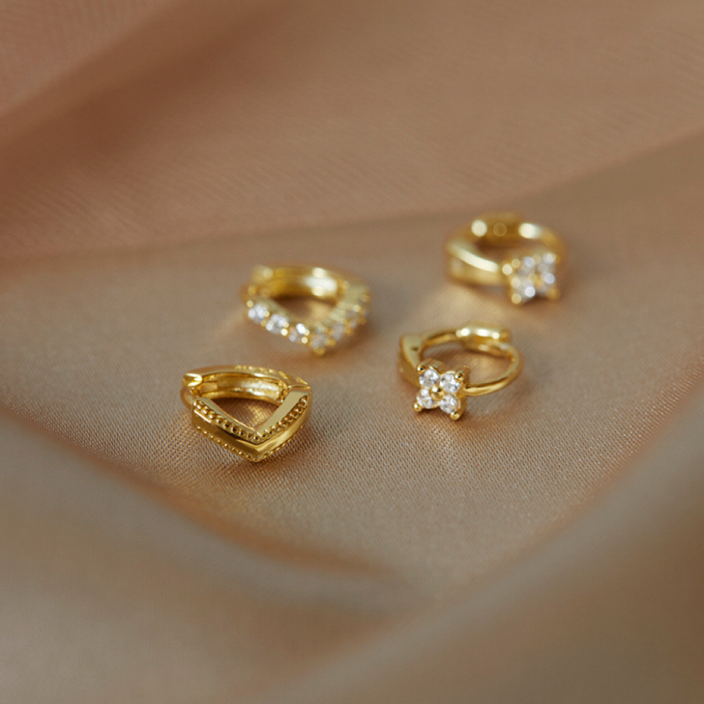 Aros Huggie de acero inoxidable para mujer, aretes pequeños y delicados de Color dorado clásico, joyería minimalista de estilo coreano, pendientes de para mamá