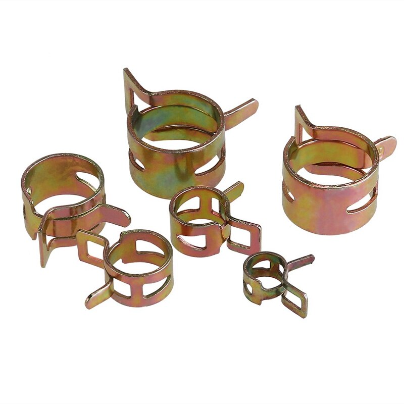 160PCS Spring Band Type Action Fuel Line Silicone Vacuum Hose Pipe Clamp Low Pressure Air Clip Clamps Fasteners Kit