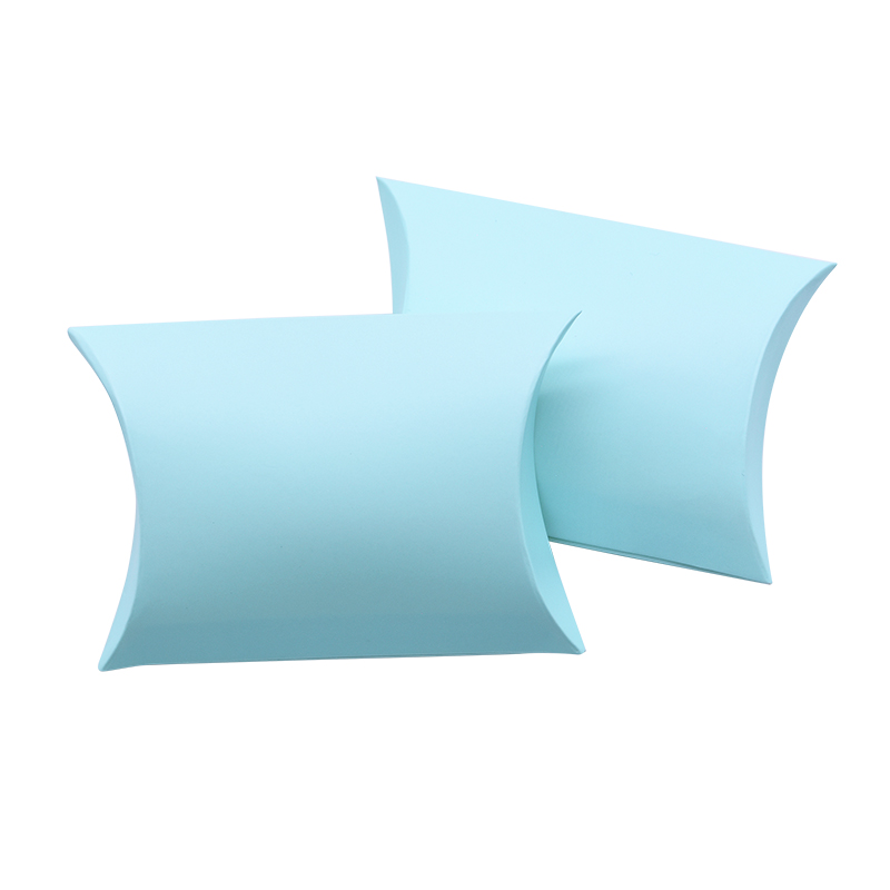 Caixa de presente de papel em forma de travesseiro, caixa para doces, acessórios de fornecimento, caixa de presente de decoração de festa de casamento, 20 peças: Blue