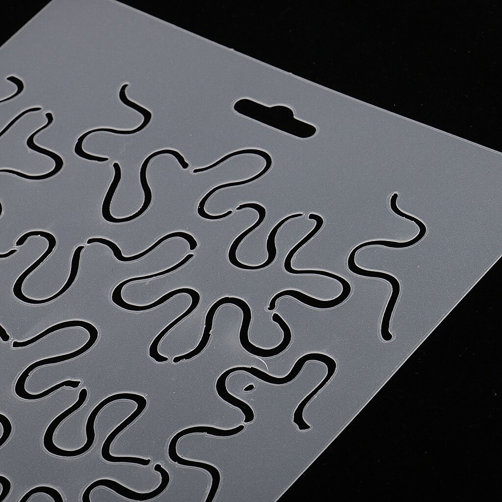 Clear Plastic Stencil Quilting Template Tool Embroidery Stencil For DIY Patchwork Painting 32.5x16.5cm #11