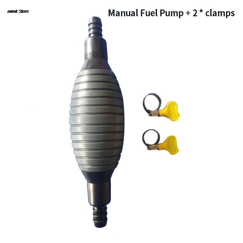 Universal Car Portable Manual Fuel Pump Transfer Hand Primer for Gas Gasoline: D