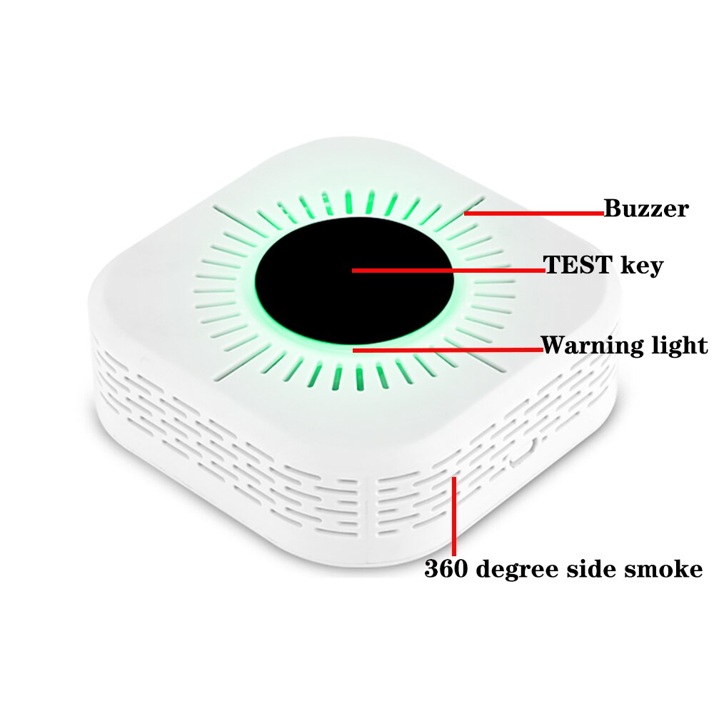 Carbon Monoxide Sensor and Smoke Detector 2 in 1 Super Monitor Protect Alarm Systems Security Home Work With RF 433MHz Host