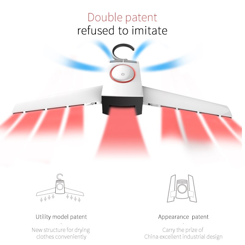 Popular Clothes Angle Rapid Hang Folding Electric Portable Clothes Dryer Travel Mini Folding clothes dryer with Shoe Joint