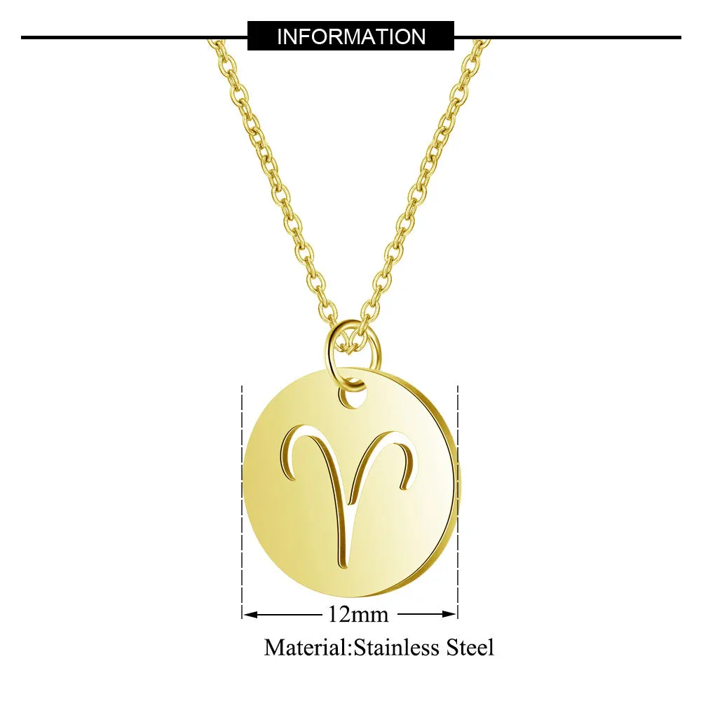 Capricorn Aquarius Pisces Aries Taures Gemini Cancer Leo Virgo Libra Scorpio Sagittarius Zodiac Necklace Friendship Bff